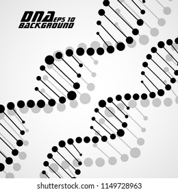Abstract spiral of DNA, stylish molecule background, vector logo, eps 10