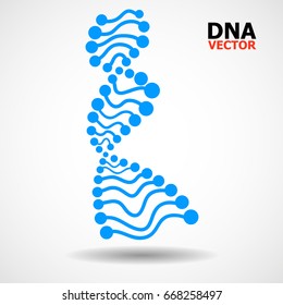 Abstract spiral of DNA, stylish molecule background, vector logo, eps 10