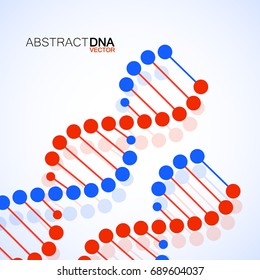 Abstract spiral of DNA, stylish molecule background, vector logo, eps 10