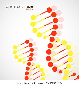 Abstract spiral of DNA, stylish molecule background, vector logo, eps 10