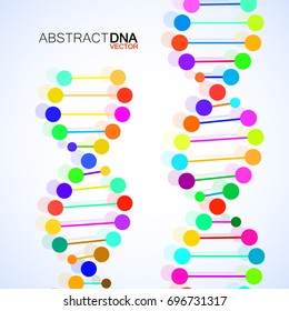 Abstract spiral of DNA, stylish molecule background, vector logo, eps 10