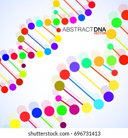 Abstract spiral of DNA, stylish molecule background, vector logo, eps 10
