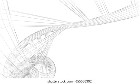 Abstract spiral of DNA. Vector image