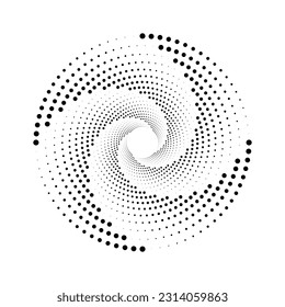 abstract spiral dots shape element