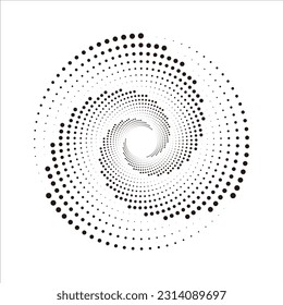 abstract spiral dots shape element