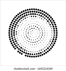 puntos espirales abstractos ilustración de medio tono geométrico vectorial en fondo blanco 
