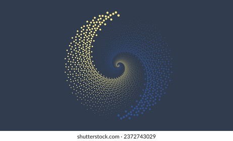 Abstract spiral dotted creative background. This simple minimalist background for your creative project.