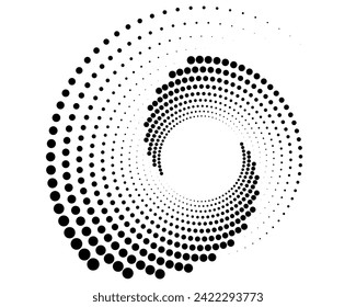 Abstract spiral dotted as dynamic abstract vector background
