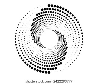Abstract spiral dotted as dynamic abstract vector background