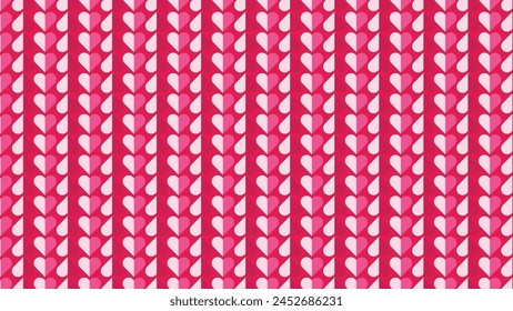 Abstract spiral dotted love symbol spinning mother's day themed background in red.