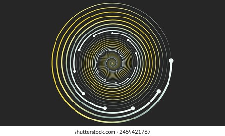 Abstract spiral dotted lovely color contrast simple minimalist background.
