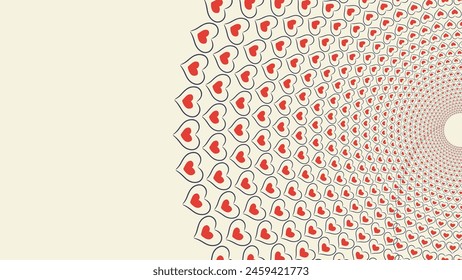 Abstract spiral dotted lovely color contrast simple minimalist background.