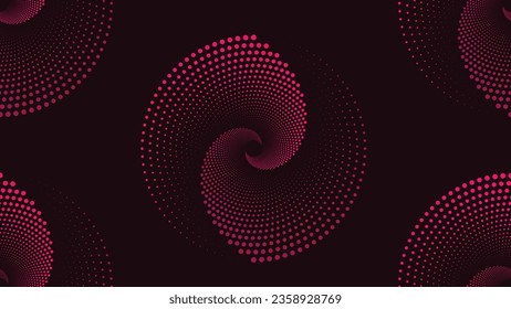 Abstract Spiral dotted pink color flower with vortex symbol style.