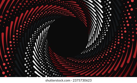 Abstract spiral dotted rainbow color vortex background.