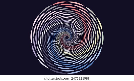 Abstract spiral dotted spinning minimalist big data simple background in vortex style.