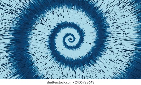 Abstract spiral dotted spinning vortex background.