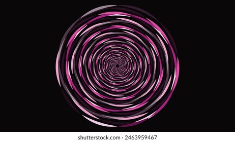 Abstract spiral dotted urgency big data cycle logo type simple spinning background. This minimalist background can be used as a banner, galaxy, outer space, big data presentation, infinity cycle.