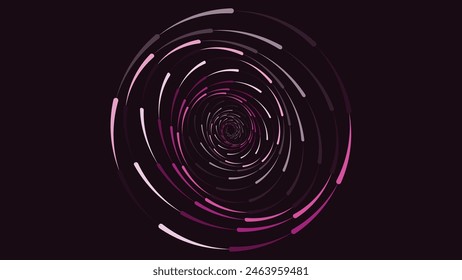 Abstract spiral dotted urgency big data cycle logo type simple spinning background. This minimalist background can be used as a banner, galaxy, outer space, big data presentation, infinity cycle.