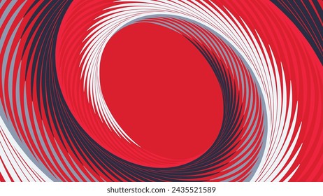 Ciclo de datos de urgencia espiral punteada con fondo punteado en rojo.