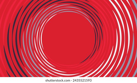 Abstrakte Spirale gepunkteter Dringlichkeitsdatenzyklus gepunkteter Hintergrund in Rot.
