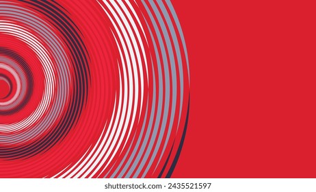 Abstract spiral dotted urgency data cycle dotted background in red.