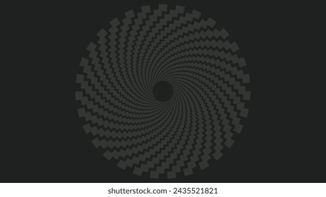 Fondo de ciclo de datos de urgencia espiral punteada abstracta en color ceniza.