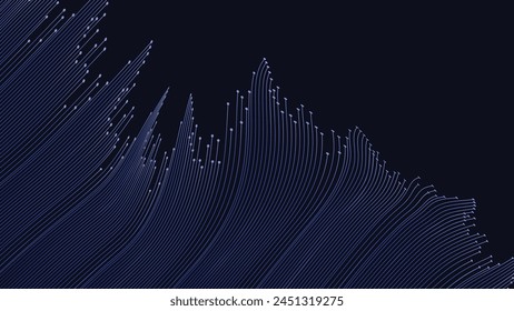 Abstract spiral dotted urgency vortex style thin line spinning round logo type background.