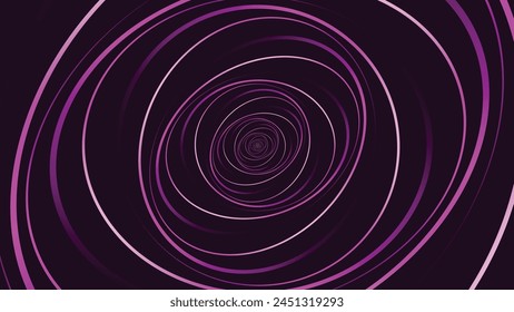 Abstract spiral dotted urgency vortex style thin line spinning round logo type background.