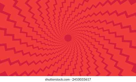 Abstract spiral dotted valentine love red background.