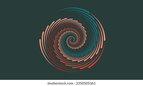 Abstract spiral dotted vortex background. This creative spiral circle can be used as a data cycle. You can also use it as a banner or webpage home. 