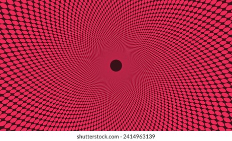 Abstract spiral dotted vortex style round background.