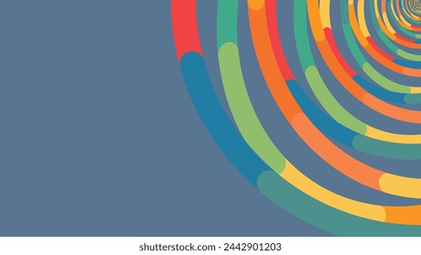 Abstract spiral dotted vortex style urgency data cycle simple background. This creative round background can make your project more meaningful.