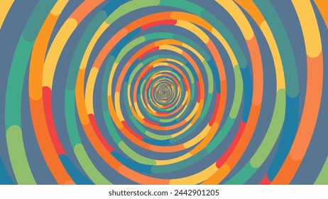 Abstract spiral dotted vortex style urgency data cycle simple background. This creative round background can make your project more meaningful.