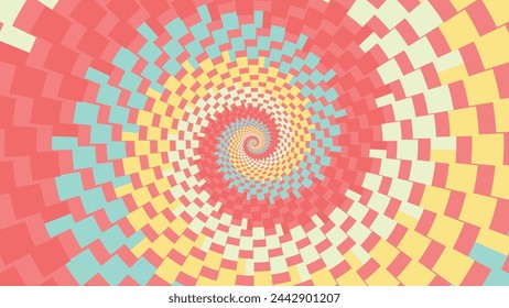 Abstract spiral dotted vortex style urgency data cycle simple background. This creative round background can make your project more meaningful.