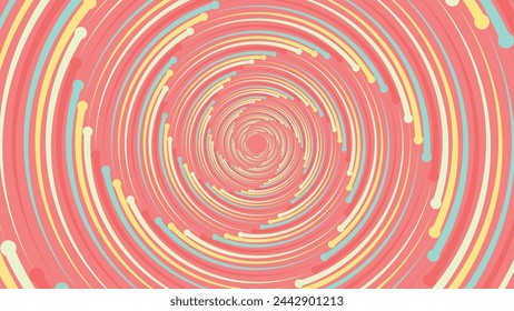 Abstract spiral dotted vortex style urgency data cycle simple background. This creative round background can make your project more meaningful.