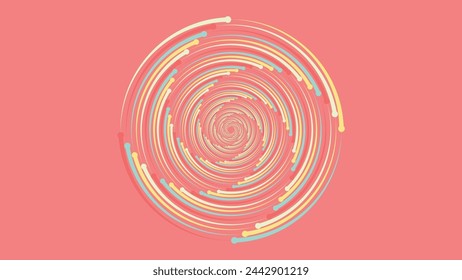 Resumen espiral punteada vortex estilo urgencia ciclo de datos simple fondo. Este fondo redondo creativo puede hacer que su proyecto sea más significativo.