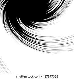 Abstract spiral element. Artistic background with rotating shapes, radial, radiating lines.