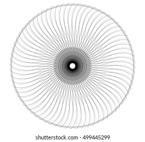 Abstract spiral element - Geometric spiral, vortex made of thin lines