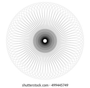 Abstract spiral element - Geometric spiral, vortex made of thin lines