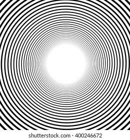 Abstract spiral element. monochrome twirl, swirl shape, snaky, curvy graphic. Logarithmic inward spiral. Coil, vortex shape.