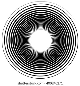 Abstract spiral element. monochrome twirl, swirl shape, snaky, curvy graphic. Logarithmic inward spiral. Coil, vortex shape.