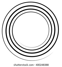 Abstract spiral element. monochrome twirl, swirl shape, snaky, curvy graphic. Logarithmic inward spiral. Coil, vortex shape.