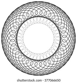 Abstract spiral element, motif isolated on white background