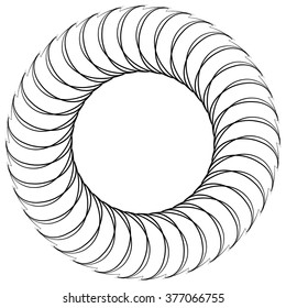 Abstract spiral element, motif isolated on white background