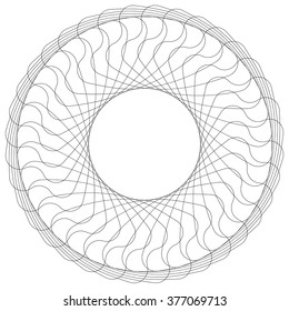 Abstract spiral element, motif isolated on white background