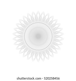 Abstract spiral element, motif isolated on white background