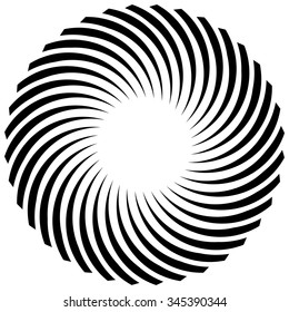 Abstract spiral element on white. Vector art.