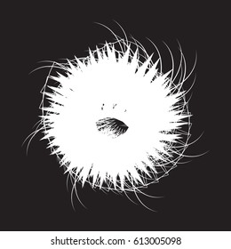 Abstract spiral element series. Form with rotating distortion. Artistic geometric form. Circular shape.