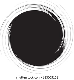Abstract spiral element series. Form with rotating distortion. Artistic geometric form. Circular shape.