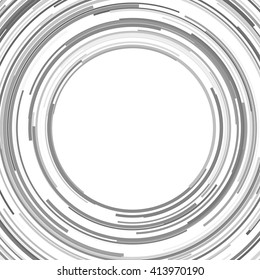 Abstract spiral element. Swirl, twirl, rotating shape. Black and white vector illustration.